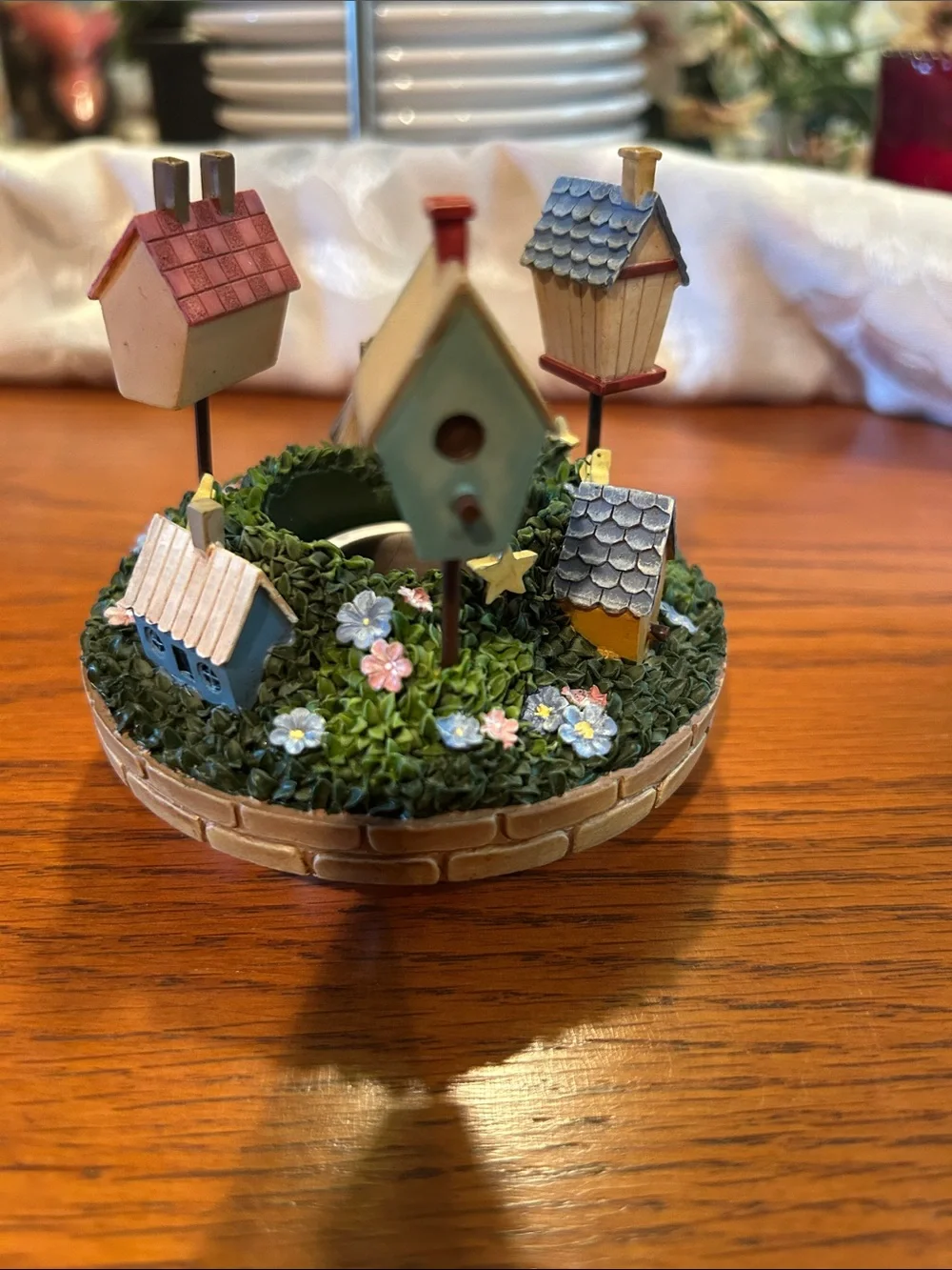 Our America candle flower birdhouse jar candle topper